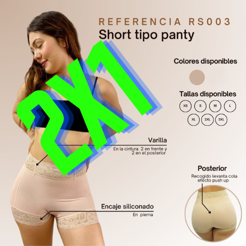 Panty Faja Levantacola - Efecto Lipoinyección Glutea 2 x 1